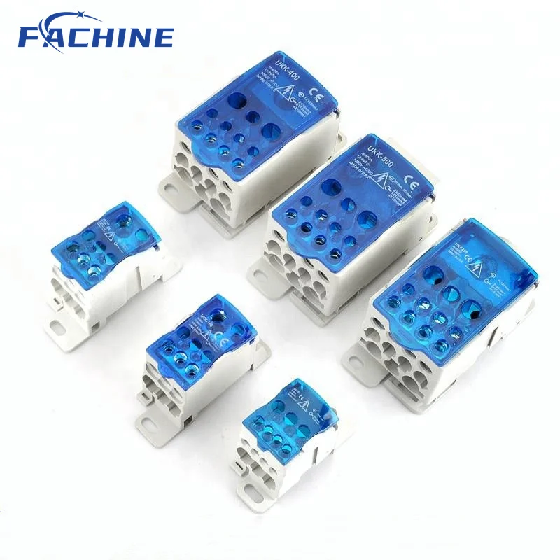 UKK Junction Box UKK400A DIN Rail Mounted Terminal Blocks Screw Terminal Blocks High Amp Distribution block