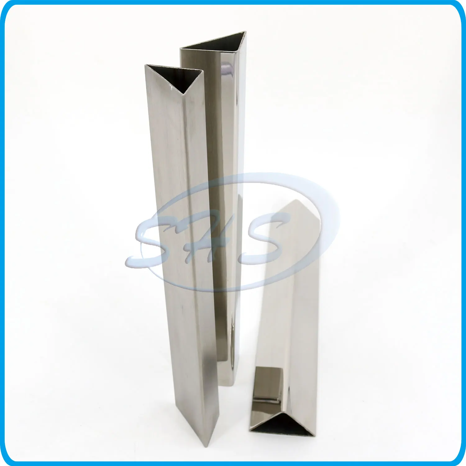 High quality AISI201 304L 304 316L hollow triangle pipe stainless steel half round tube with mirror finishing