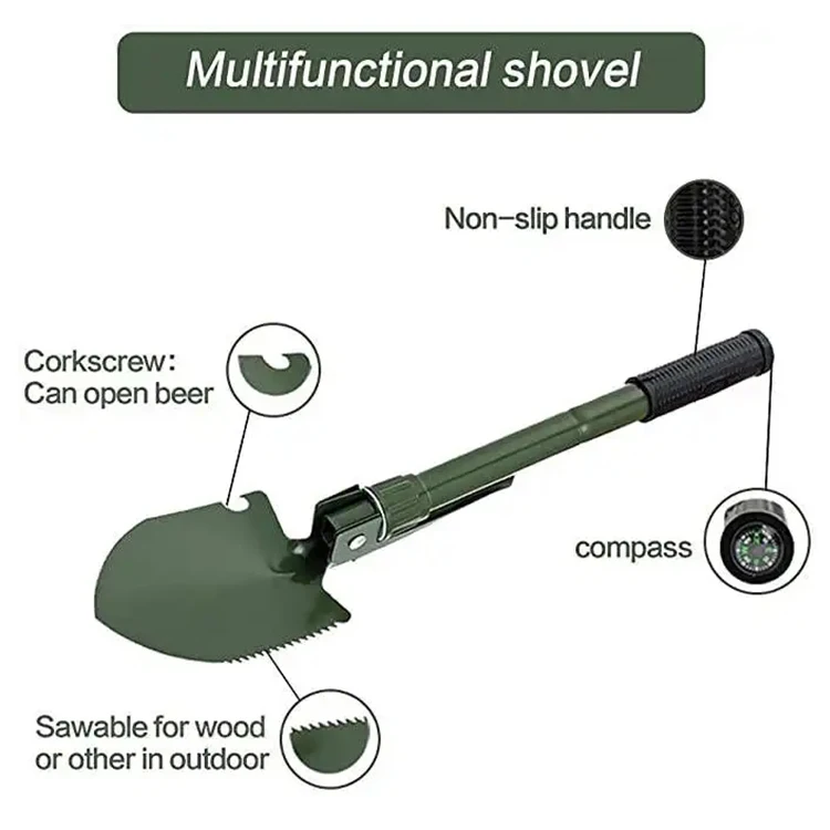 Folding Mini Garden Camping Shovels Outdoor Survival Pocket Tools Multifunctional Shovel