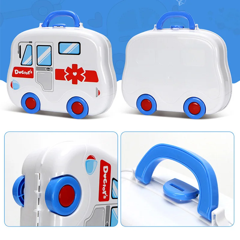 Role Play Clinic Toys Handle Box Set Educational Plastic Doctor Toys For Kids