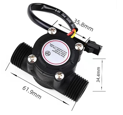 YF S201 plastic water flow meter hall sensor flow meter turbine (1600476940902)