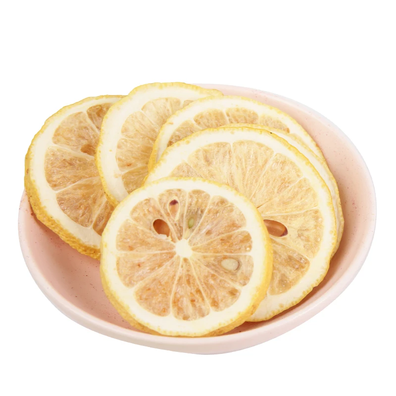 LUJIA wholesale lemon freeze dry fruits high vitamin freeze-dried lemon 5-7mm/slice Fruit freeze dried lemon