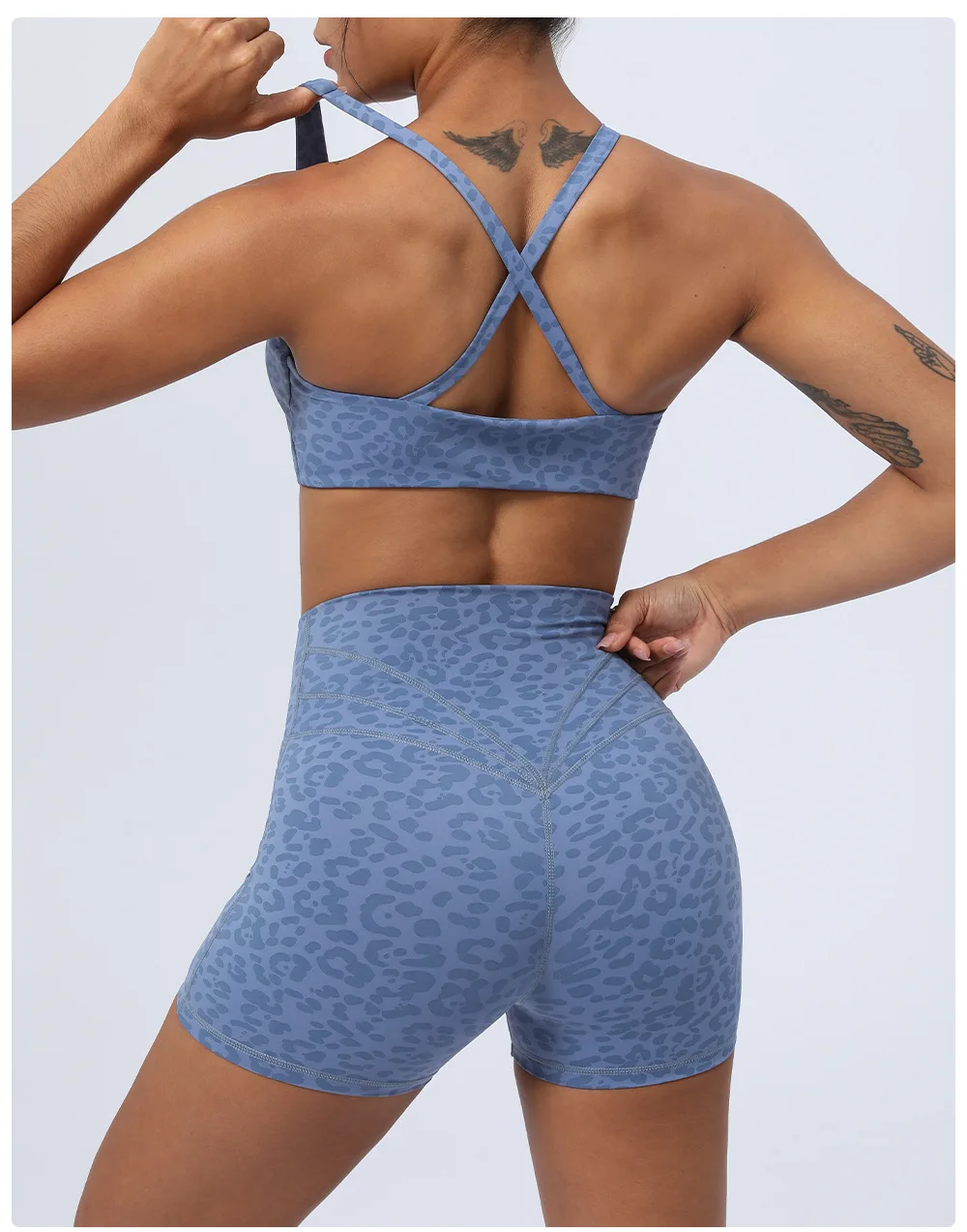 BASHAsports leopard print set women sportswear sports sets gym clothing women leggings  gym tops  fitness clothing women