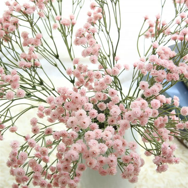 Wholesale Real Touch Plastic Glue Gypsophila Flowers Artificial Babys Breath For Home wedding Table Decoration