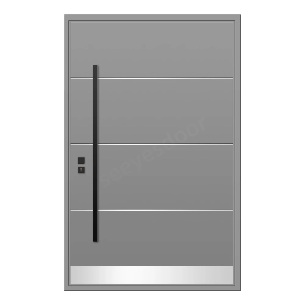 Seeyesdoor Foshan Supplier European Latest Smart Door Handle Design Safety Entrance Steel Doors For Home
