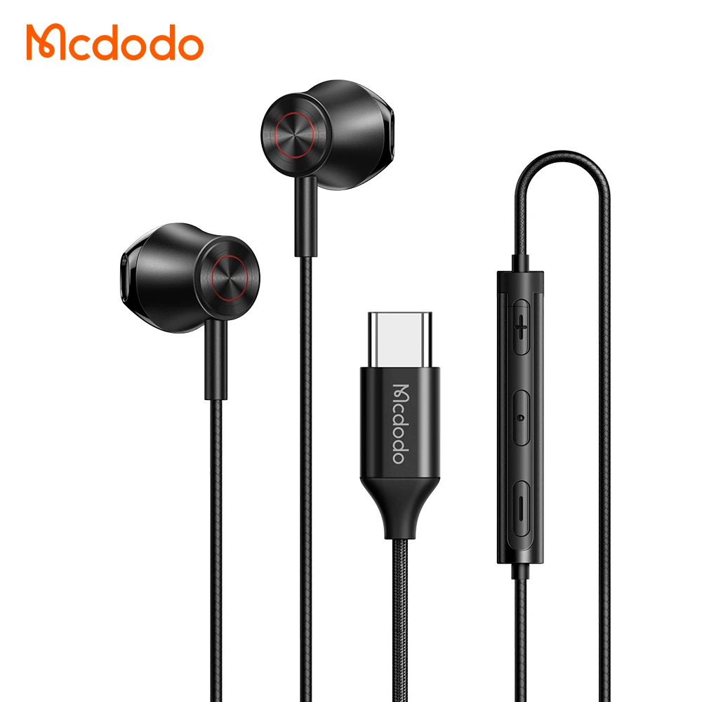 Type C Earbuds with Mic Semi-in-ear Sports USB C Earphones for Xiaomi Vivo Oppo Samsung Note 10 Plus Google Pixel Oneplus