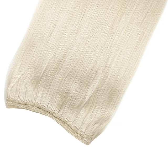Double drawn weft virgin human hair extension no weft tangle human hair weft