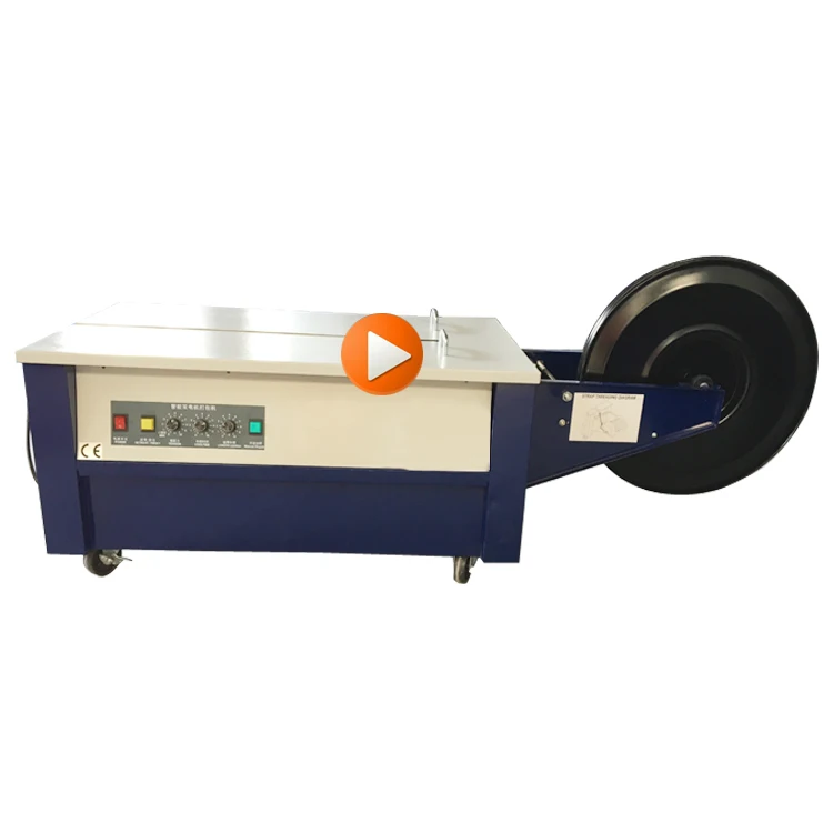 Middle size table height semi automatic PP bundle strapping packing machine