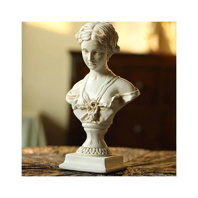 Resin decoration living room wine cabinet table TV cabinet ornaments European home decoration Venus girl head