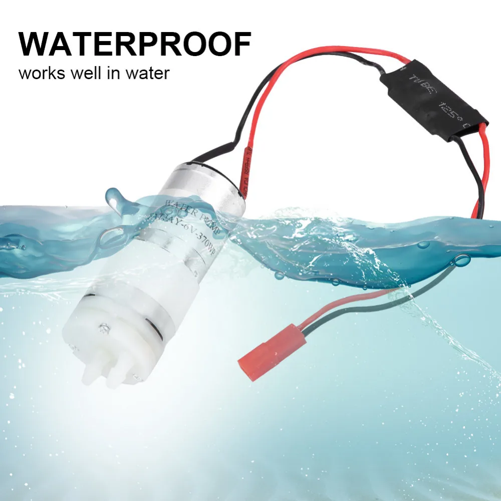 RC 370 водонепроницаемый моторизованный водяной охлаждающий насос с JST разъемом понижающий модуль 1-6s напряжение для радиоуправляемой лодки