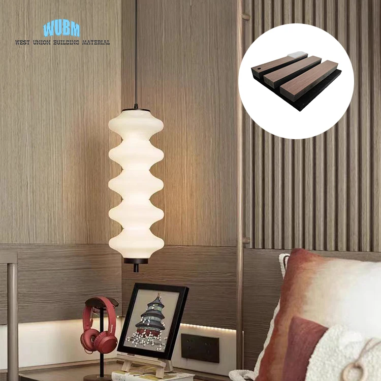 Natural Akupanel Oak Grooved Indoor Wood Wool Absorbing Sound Proof Wall Acoustic Panels