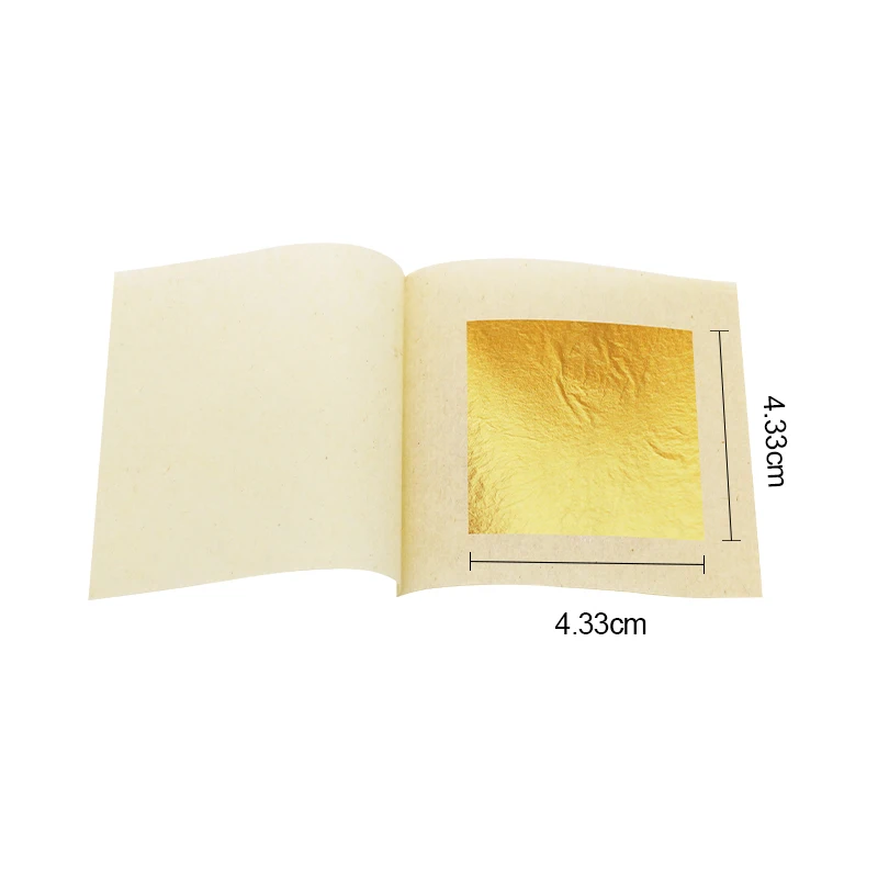 Amazon Top Sells Kinno pan de oro 24k Gold Leaf Sheets for bakery and pastry 4.33 x 4.33 cm Edible Gold Leaf