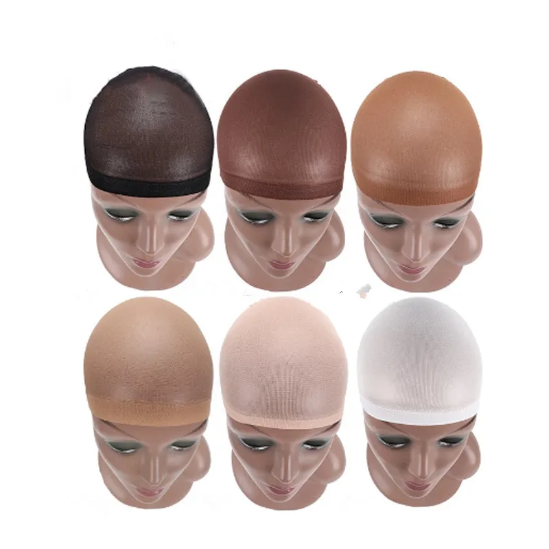 Custom Logo 2 pcs Lace Wig Cap For Making Wigs With Adjustable Braided Thin Ultra hd Wig Stocking Cap