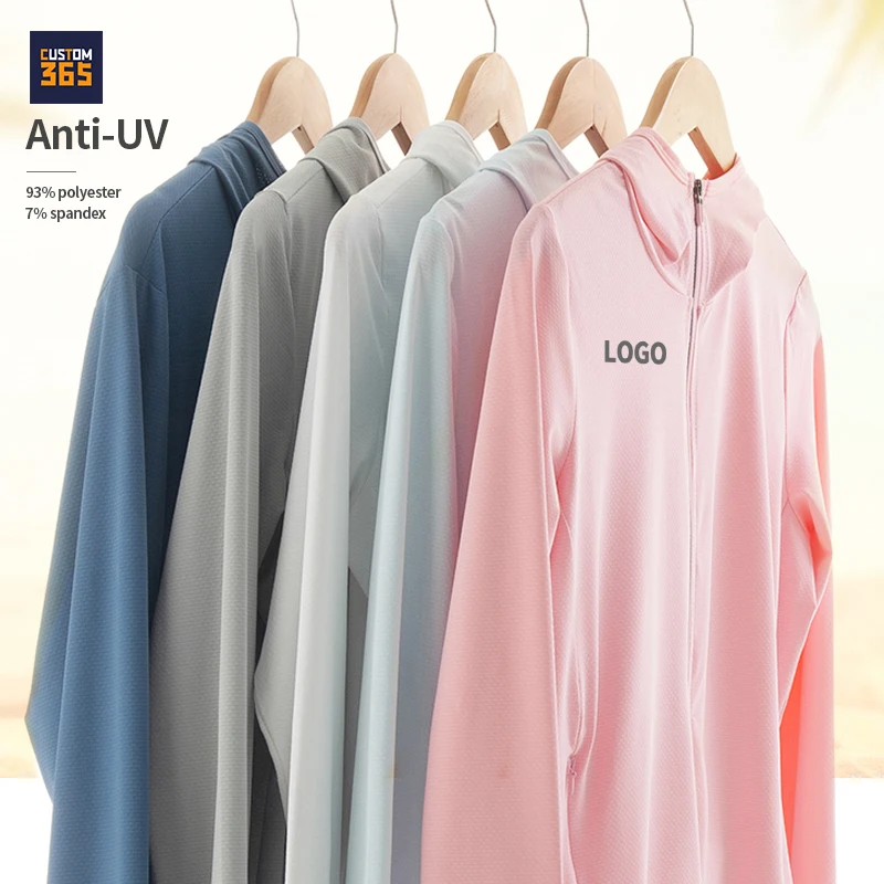 Sun Protection Anti-Uv Knitted Cool Quick Dry Breathable Hooded Fishing Custom Long Sleeve Men Women Rash Guard