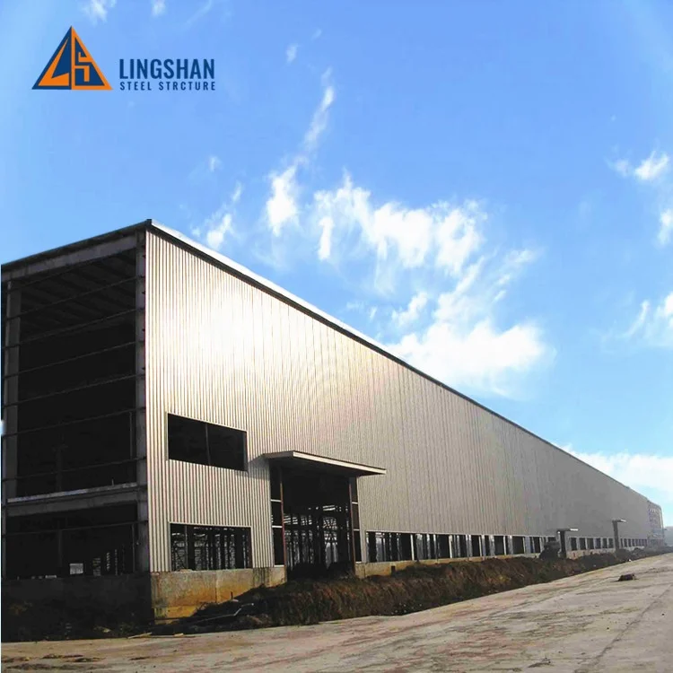 Multi-span Prefab High Rise Steel Structure Building Construction Factory Double Span Building With Column Size For Sale