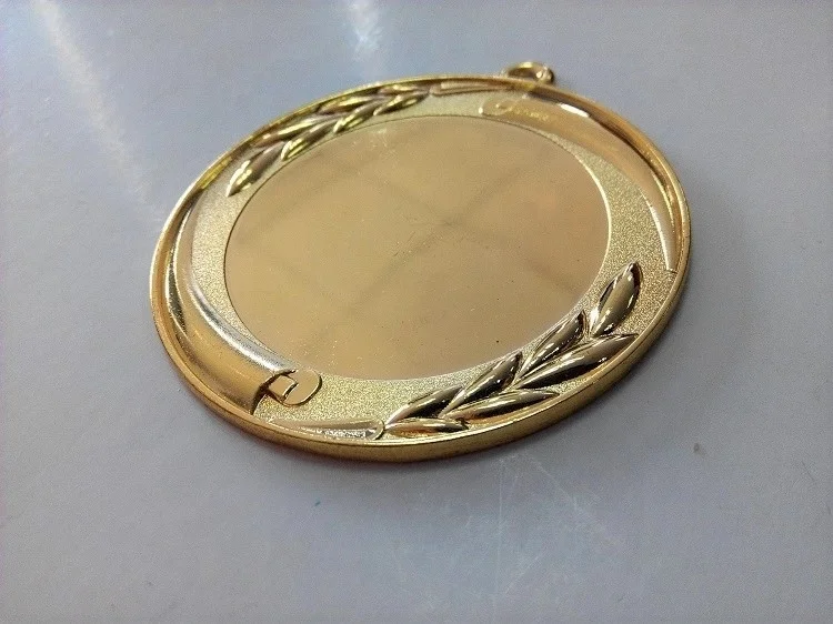 sparkle texture shiny brass custom award metal medal/blank medal