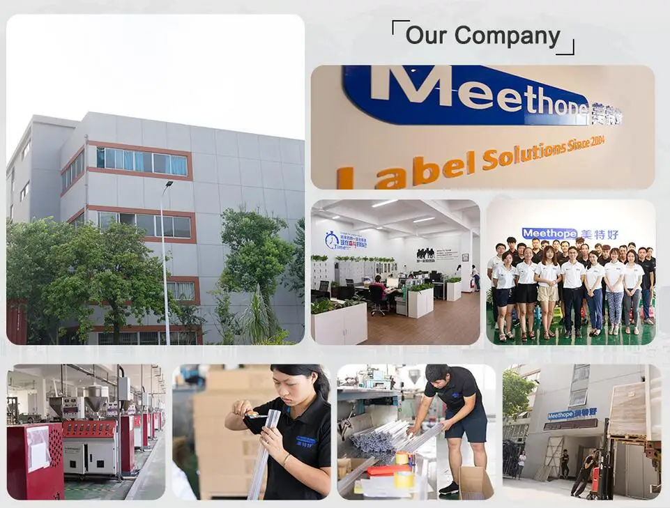 Meethope Store supermarket  hanging shelf edge data strip pvc extruded plastic price self adhesive label holder