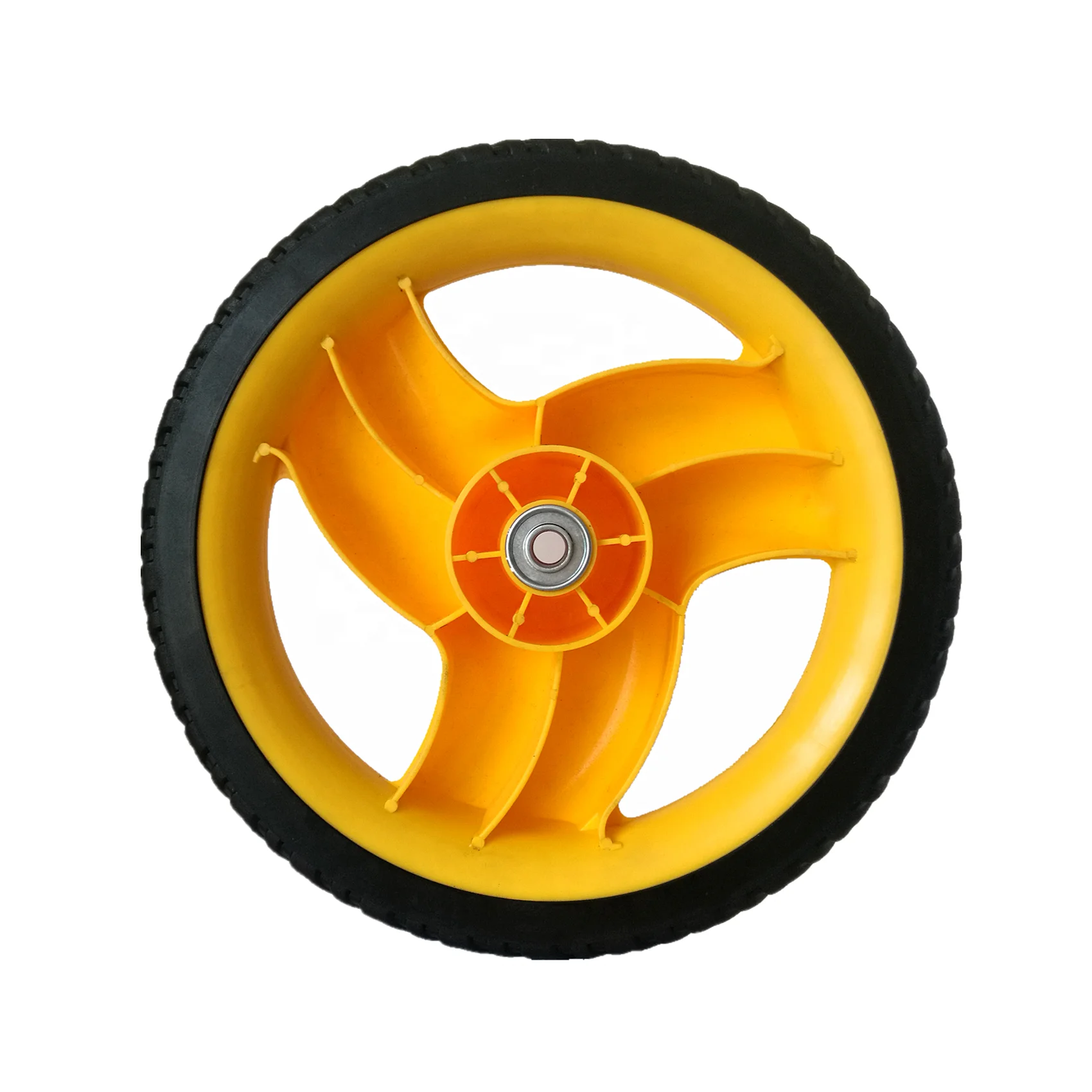 Semi-pneumatic rubber wheel 12 inch lawn mower drive wheel for lawn mover, lawnmover, lawn spearder, sweeper