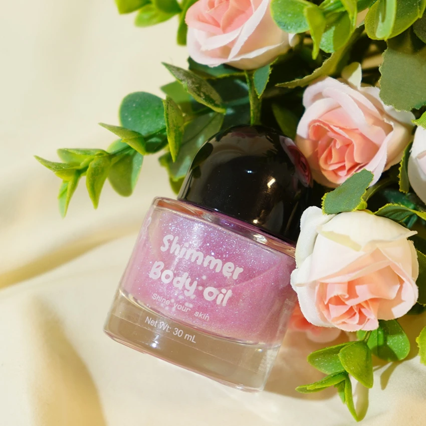 OEM Customization Cosmetics Manufacturer 3 Colors Shimmer Powder Body Glitter Body Glow Oil