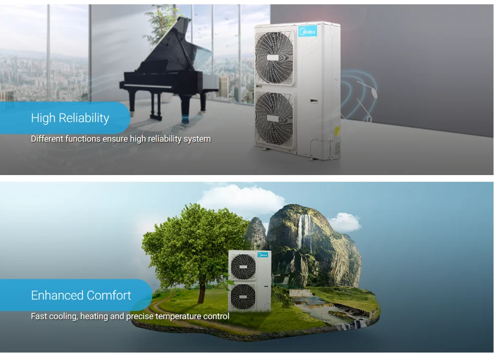 Midea air cond small air conditioning easy installation smart 40900btu heat pump mini split multi zone air conditioner