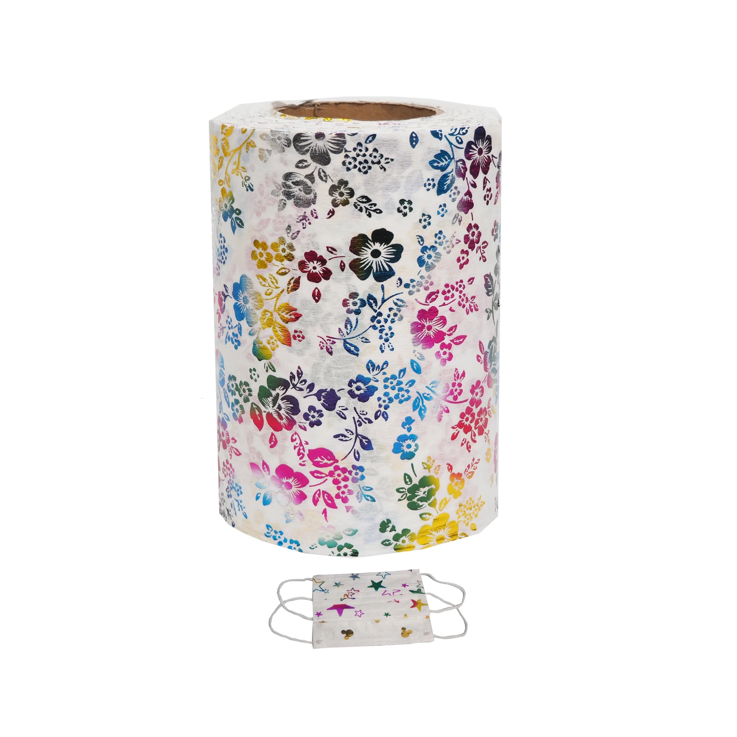 Disposable Raw Material Printed PP Non Woven Fabric with Various New Design multi color silver printing 20/30/40/50gsm