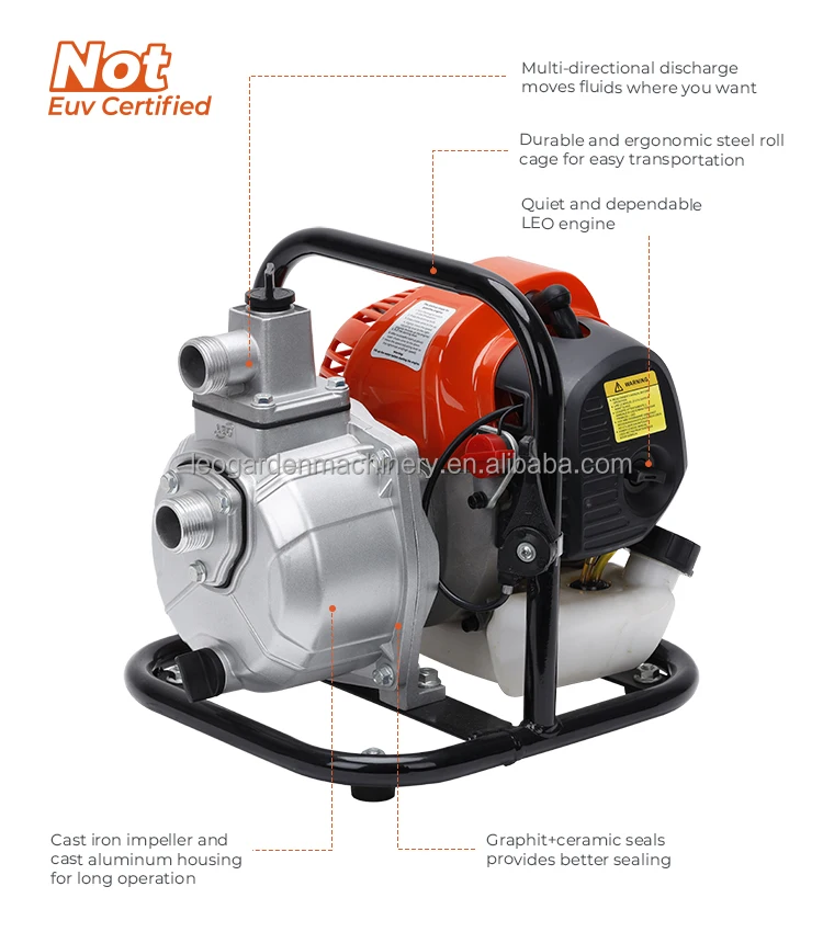 LEO LGP15 Small Agriculture Machinery Gasoline Engine Water Pump