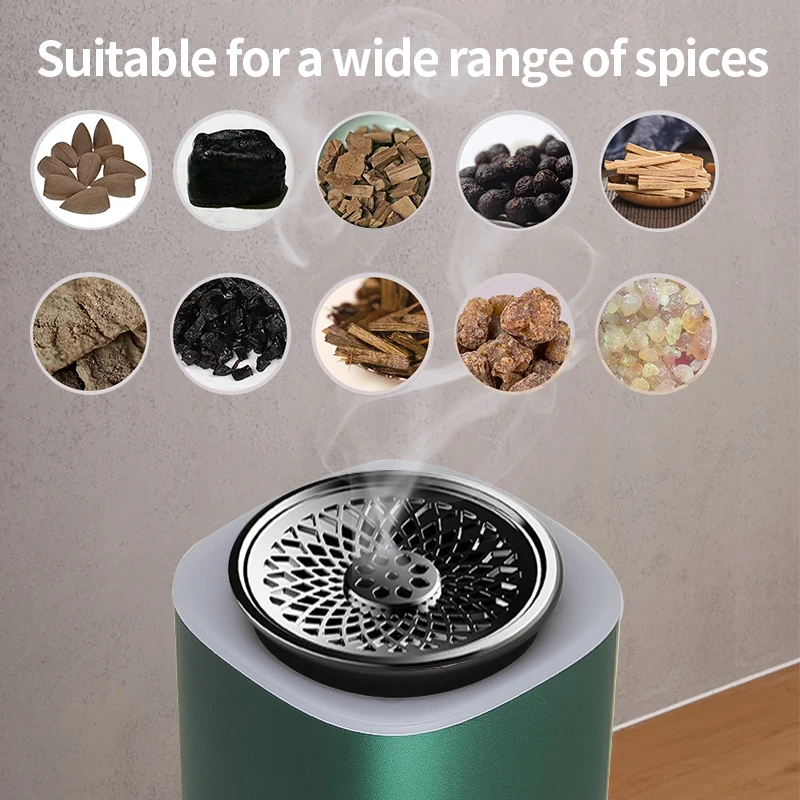 Electric Incense Bukhoor Burner 7 Colors LED Light Car Portable Fragrance aromatheray aroma diffuser waterless Heating air scent