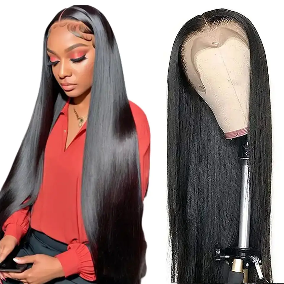 Wholesale Straight Brazilian Hair HD Lace Closure Full Lace Frontal Wig with Baby Hair Virgin Human Hair Wigs for Black Women
