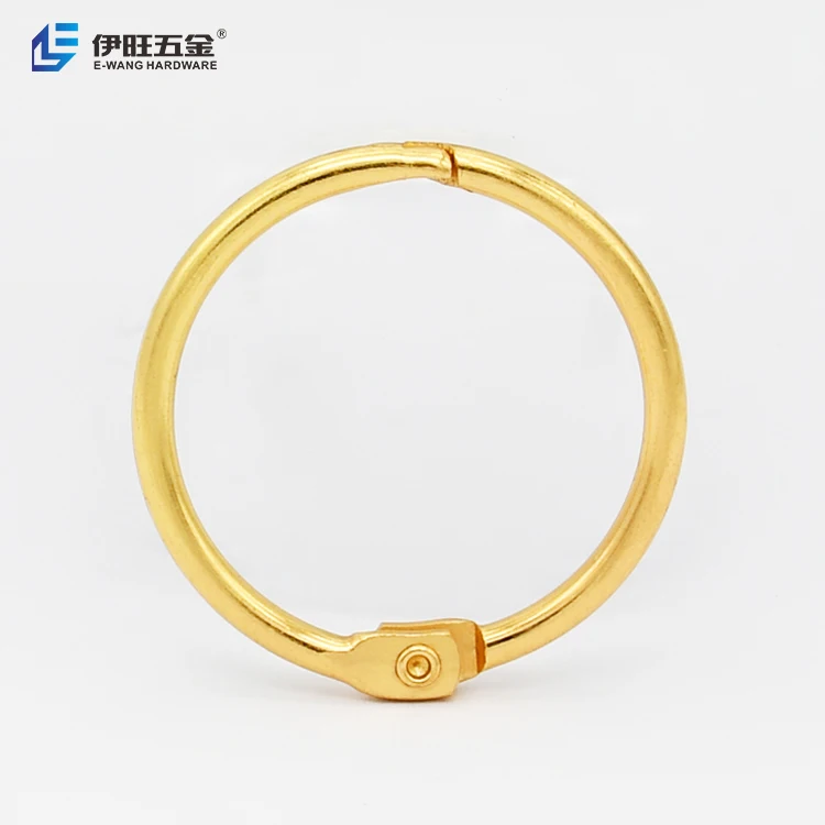 YIWANG 1.2 Inch Golden Loose Leaf Book Rings Binder Clip Rings for Document Stack (1600384181331)