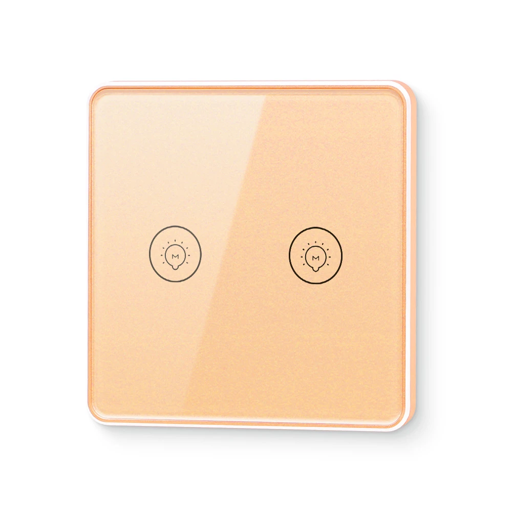 Европейский стандарт 1/2/3/4 кнопочный Wi-Fi BLE Tuya рамка из алюминиевого сплава стеклянная сенсорная панель настенный беспроводной смарт-выключатель