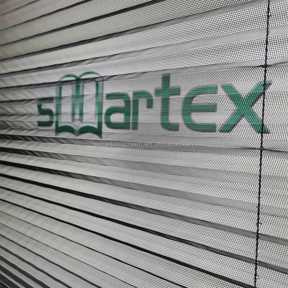 Mosquito net pleated wire mesh window aluminium profile roof skylight folding polyester screen window