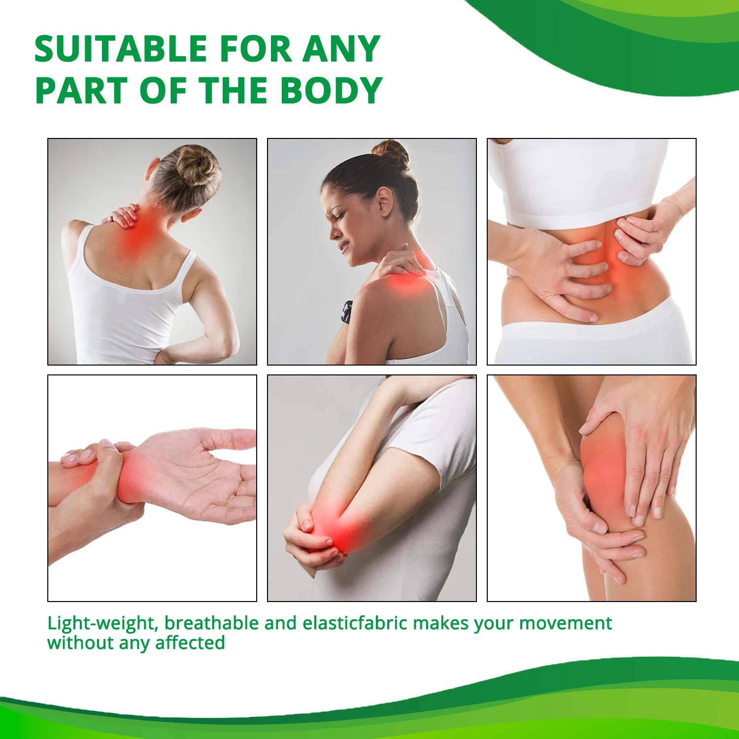 Li Shizhen Natural Knee Relief Patch 10pcs Wormwood Knee Patches Long Lasting Relief and Warming Herbal Plaster Patches