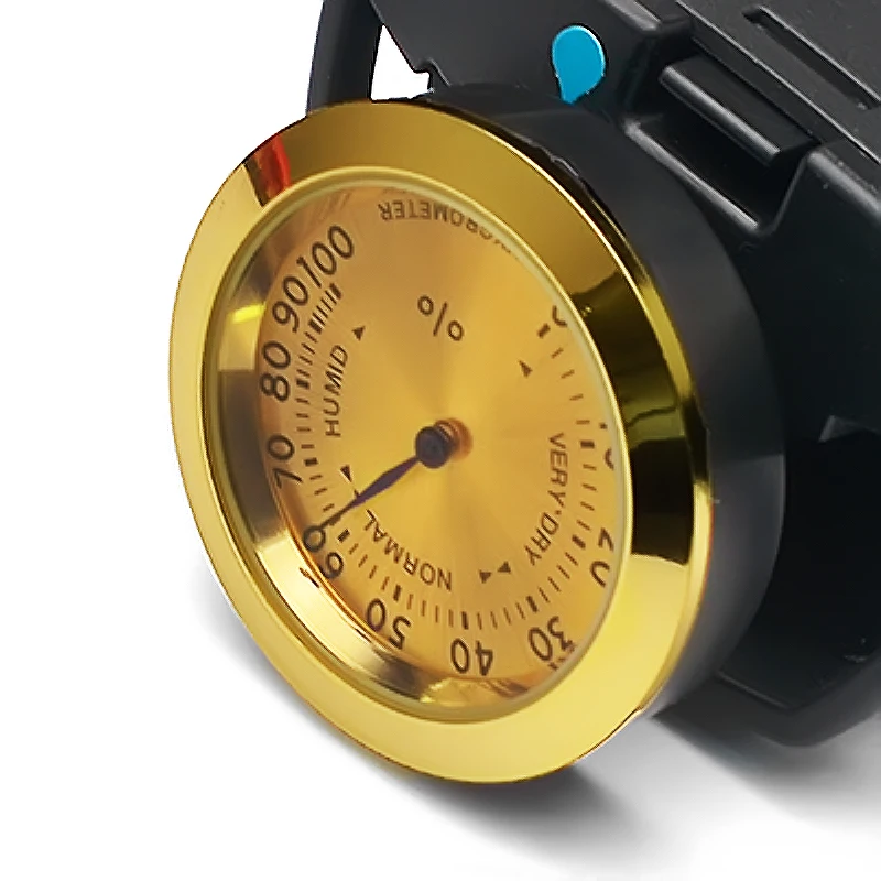 Round Thermometer Hygrometer Humidity Temperature Meter for Violin Guitar Case Instrument Care Monitoring Meter Tool