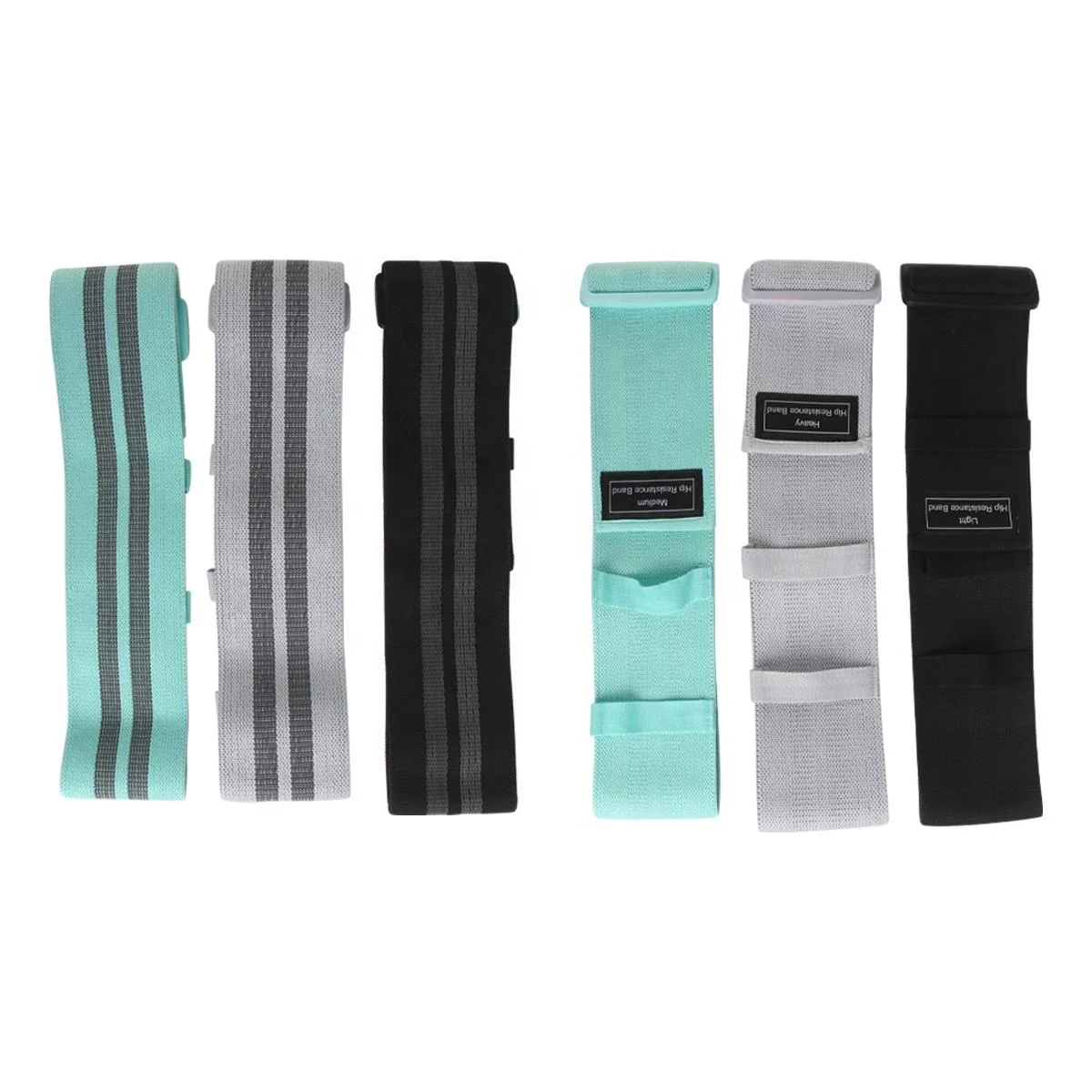 
Good Quality Home Yoga Exercise Adjustable Elastic Hip Band Resistance Set 
