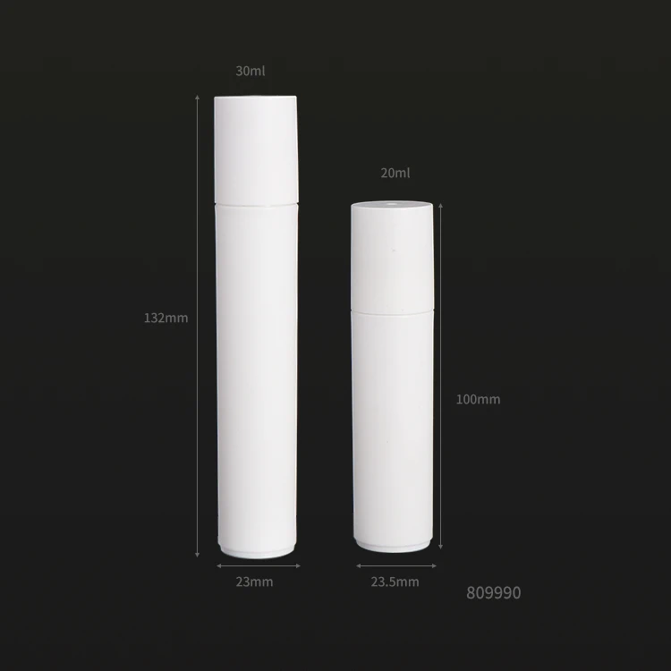 Wholesale 20ml 30ml White Plastic Deodorant Roll on Bottle with Steel