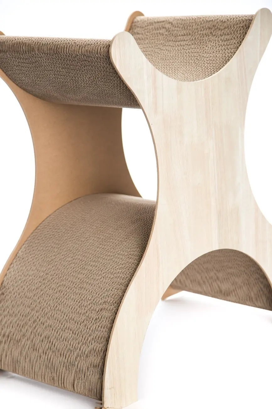 Catopia X shaped MDF Cat Scratcher Furniture Cat Scratching Lounge