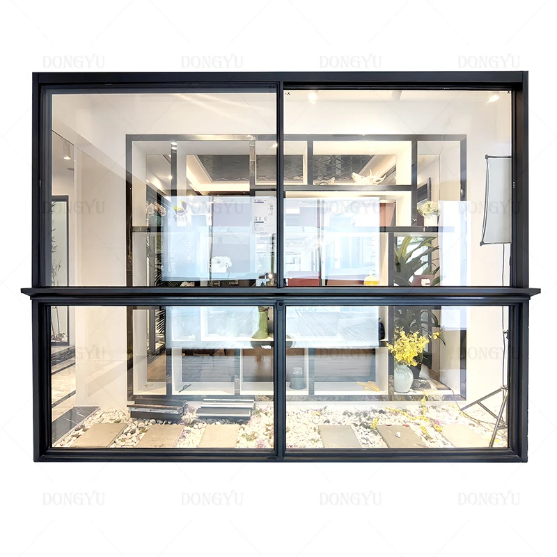 Florida hurricane-resistant impact glass full view whole scene  slim frame aluminum glass sliding windows for house School