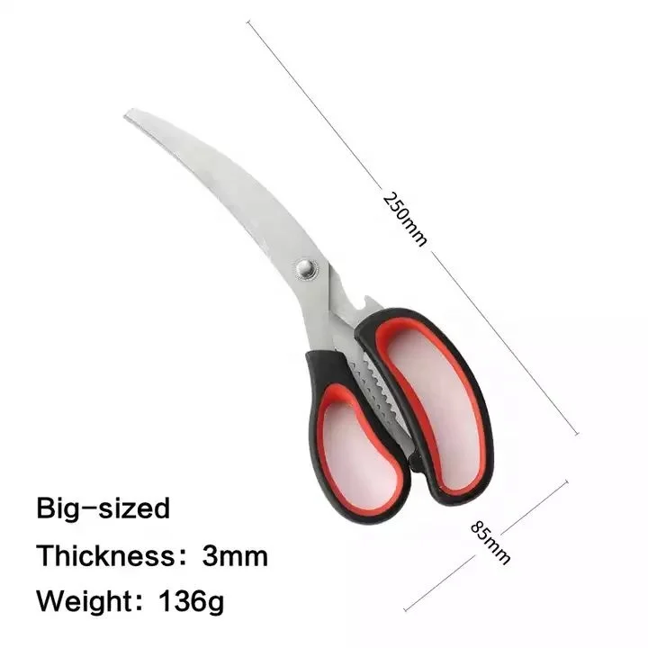 Bone Scissor for BBQ Multi-funtional kitchen scissor stainless steel kitchen Chicken Shears
