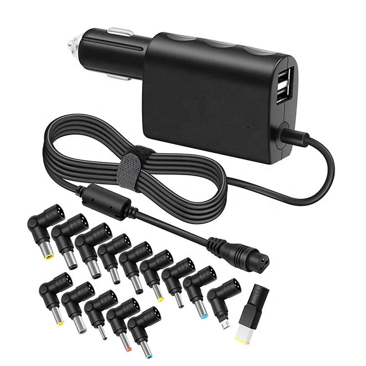 2022 New Design 100W 2USB port universal car charger 18-20V adapter for Dell/HP/Asus/Lenovo/Acer /Toshiba/Sony