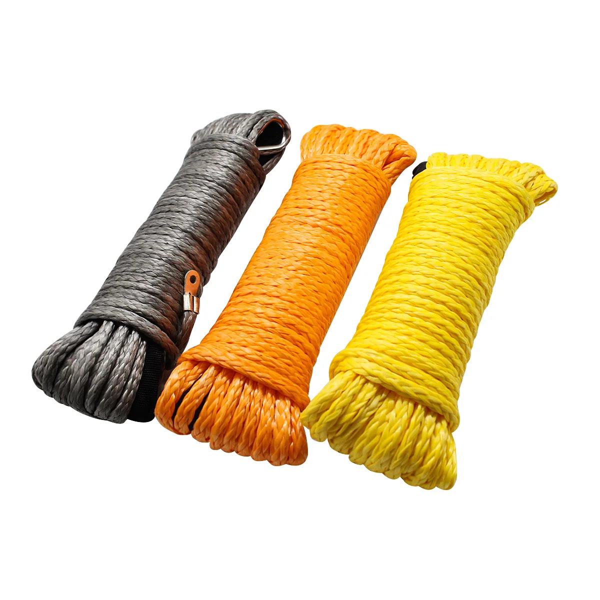 small off road accessories synthetic atv winch line uhmwpe Line winch rope with steel hook