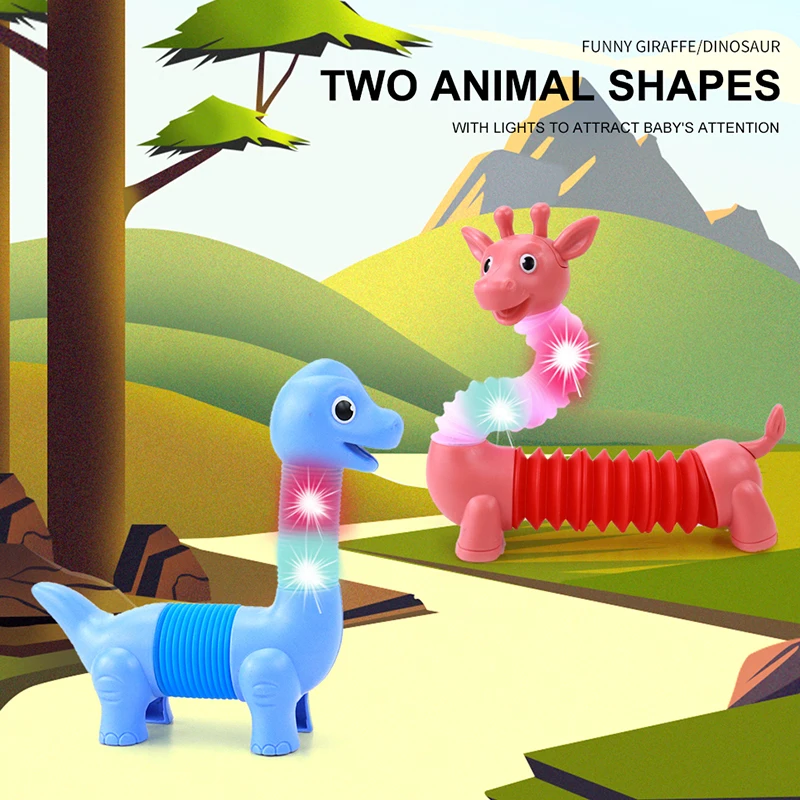 Relieve Stress Sensory Colorful Straw DIY Variety Shapes Magic Flexible Stretch giraffe Pipe Pop Tubes fidget sensory toys