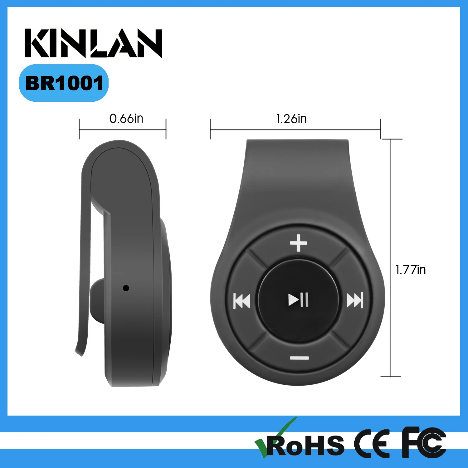 Kinlan Portable Wireless Car Bluetooth Receiver Adapter Stereo Music Hands-free Home Car Bluetooth 5.1 Audio Adapter