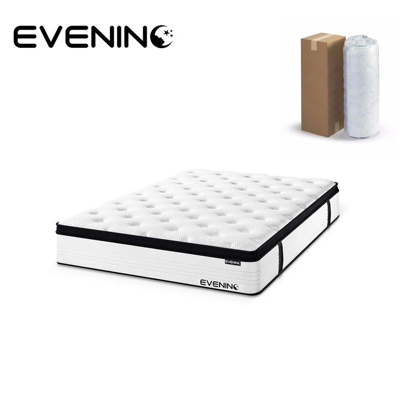 New model bedroom furniture king size memory foam spring mattress in box