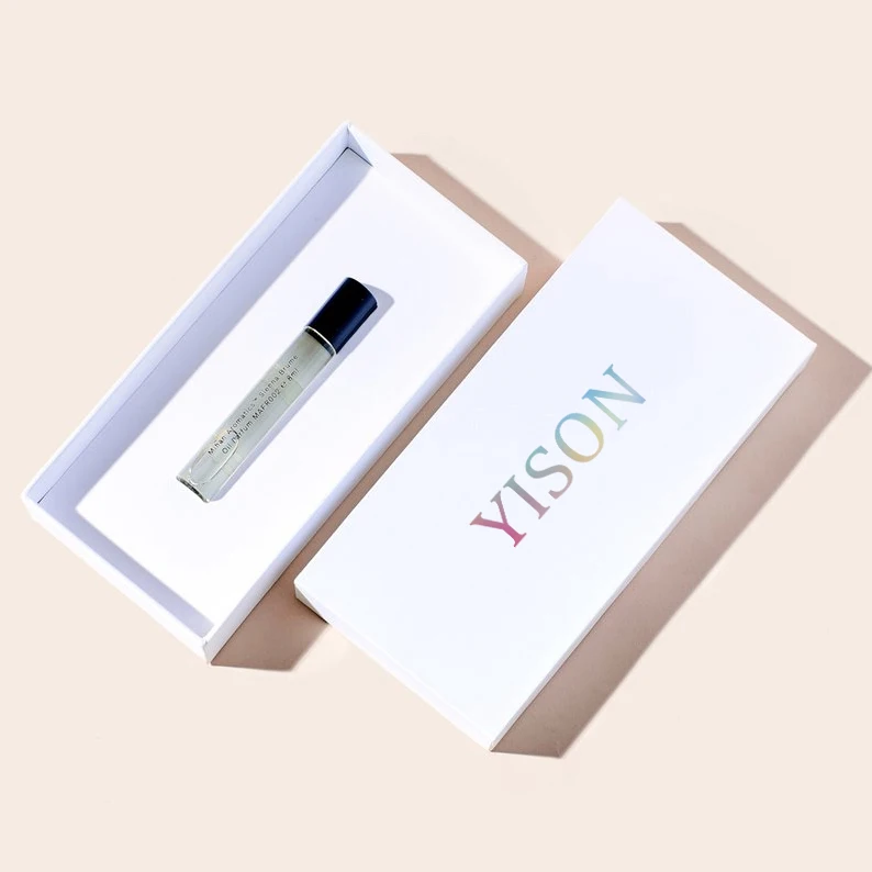 Custom Logo Round Roll On 10ml Empty Bottle Perfume Sample Gift Box Paper Packaging Box Luxury Perfume Box Packaging