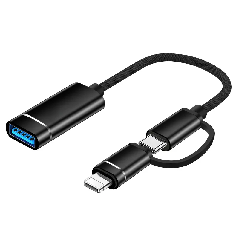 Адаптер 2 в 1 Type c 2,0 OTG конвертер usb otg адаптер для U диска для мыши для клавиатуры