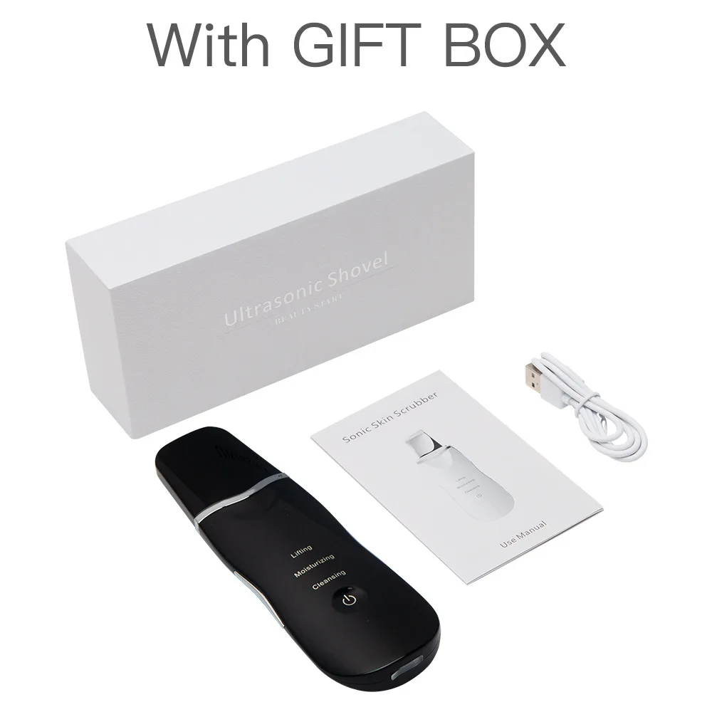 OEM Dead Facial Spatula Pore Cleaner Exfoliators Firming Beauty Machine Wrinkle Remover Ultrasonic Face Skin Scrubber