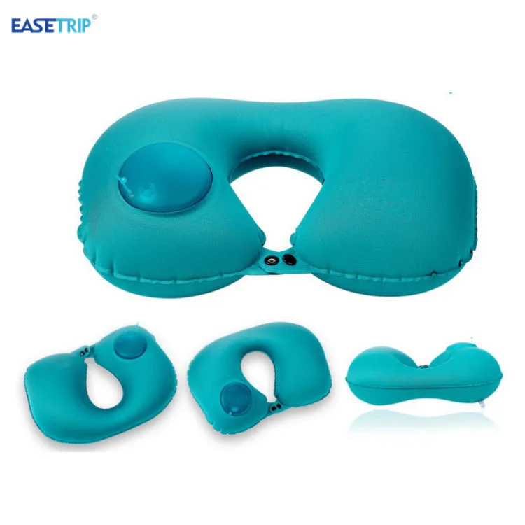 Cheap Price Camping Pillow Plane Travel Foldable Pressing Inflatable Air Nursing Neck Pillow