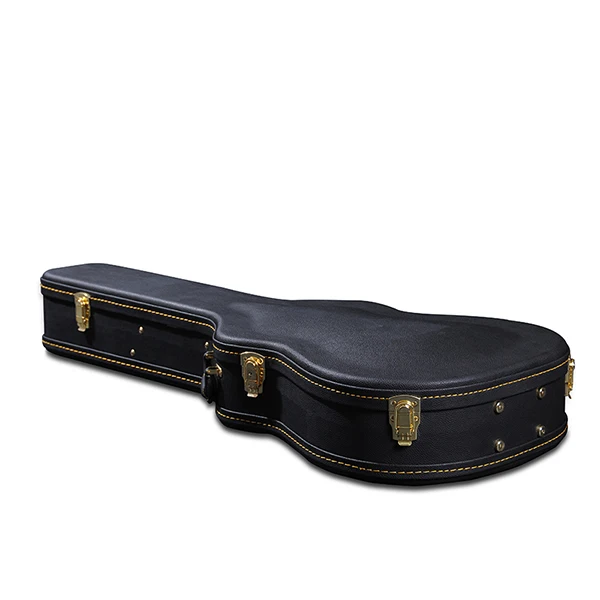 Musical Instruments Custom Black Leather Folk Instrument Case 12-string Acoustic Guitar Case Guitar Box