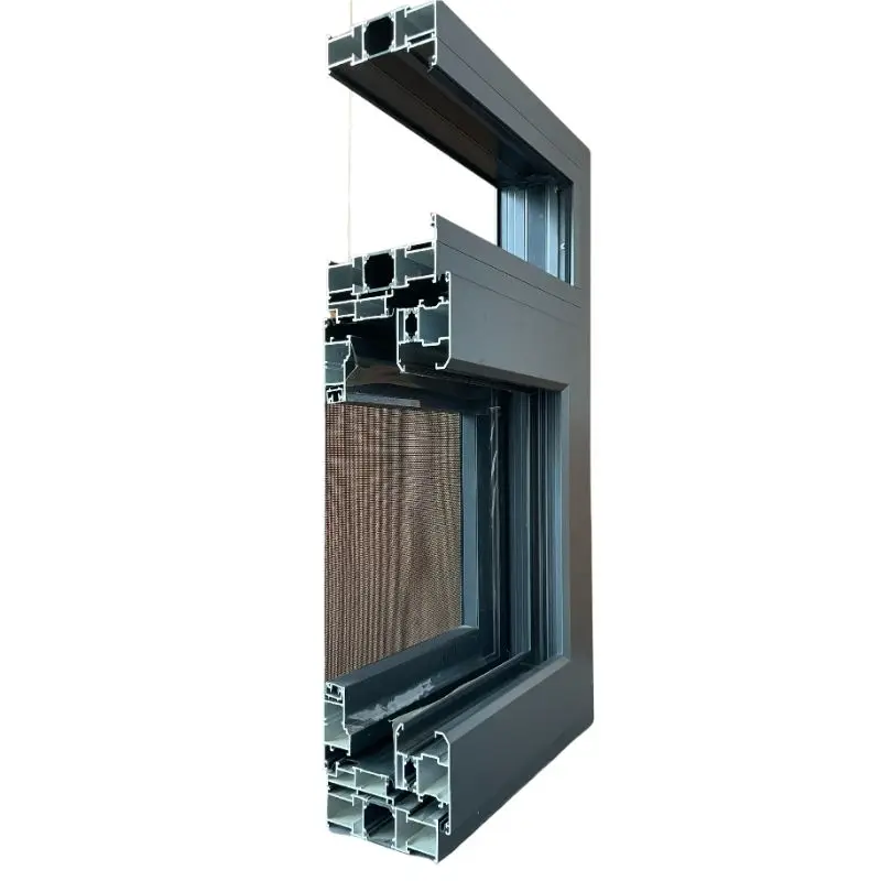 115-E Shape Aluminum profile Thermal break window High quality casement windows and doors