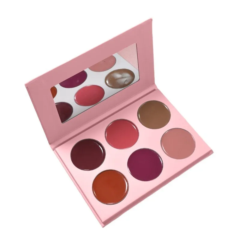 Self selected DIY makeup powder blusher plate without logo 6 color facelift highlight combination plate